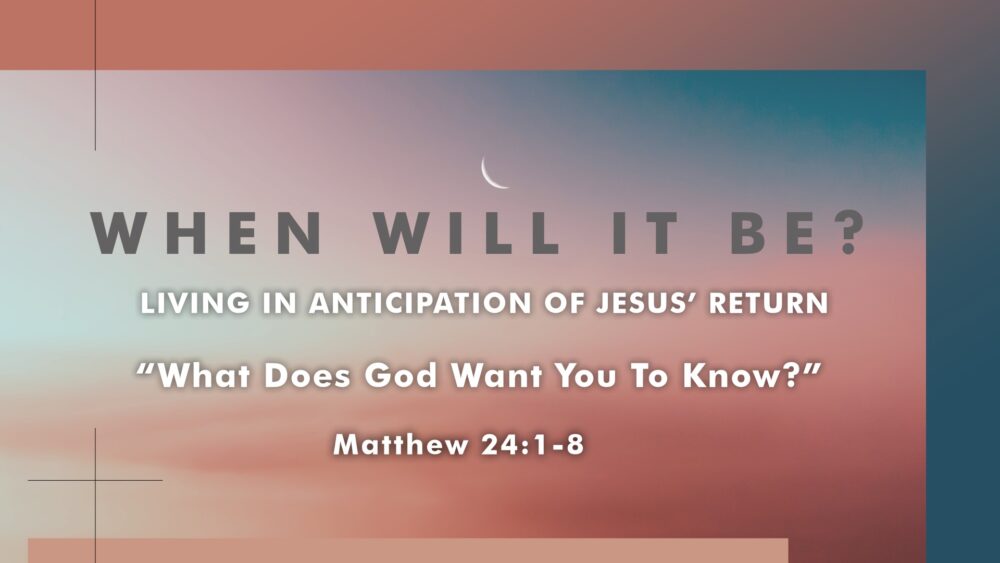 “What Does God Want You To Know?” Image